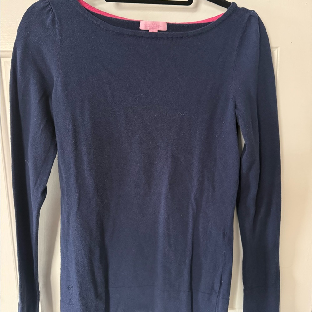 Lilly Pulitzer Navy and Pink Top